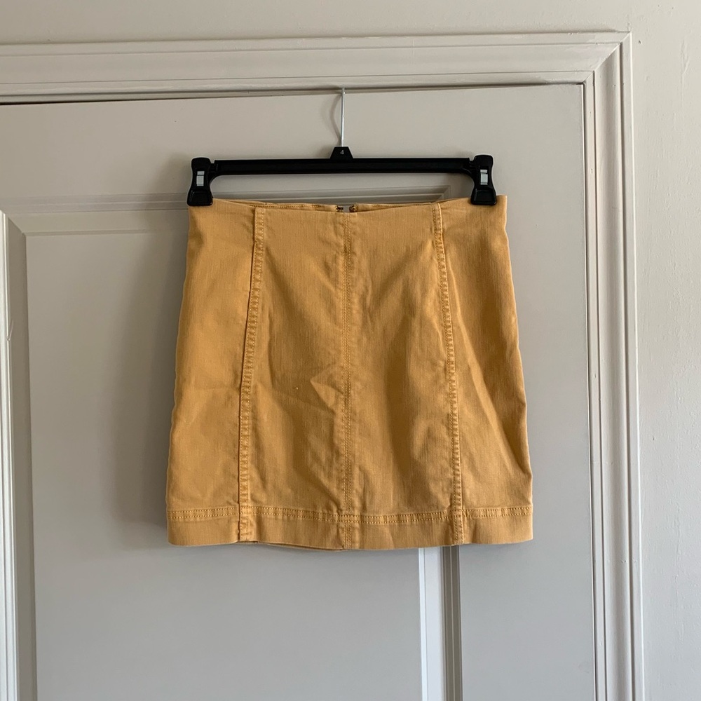 Jolt Gold Mini Skirt